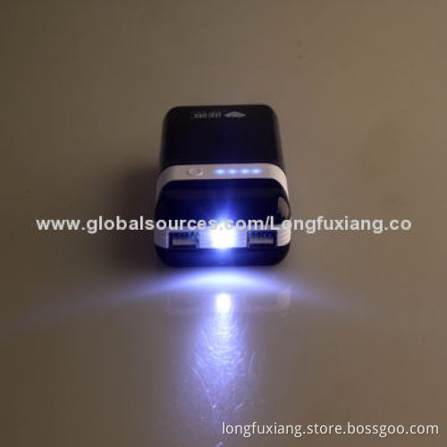 Newly Designed Dual-USB Mobile Phone Power Charger with 7,800mAh, Over-voltage Protection